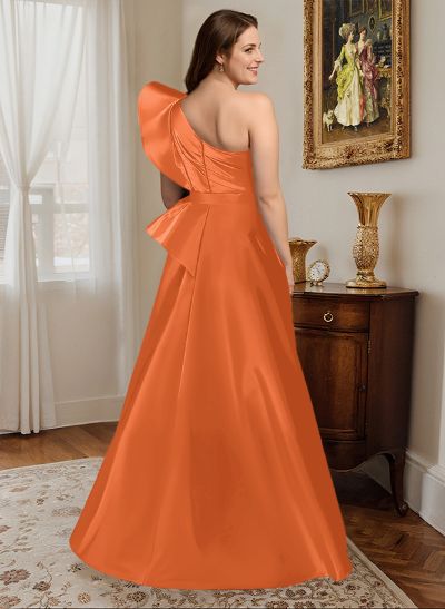 Simple One-Shoulder A-Line Evening Dresses