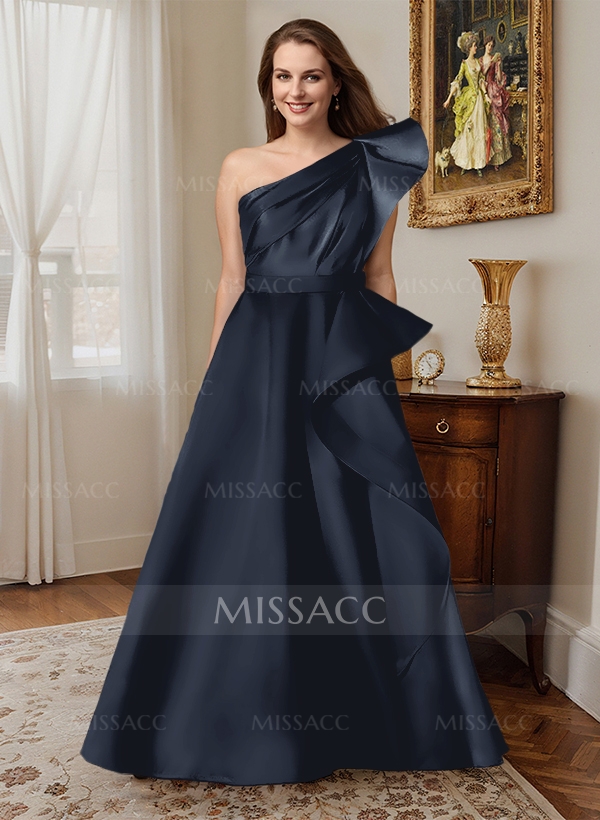 Simple One-Shoulder A-Line Evening Dresses