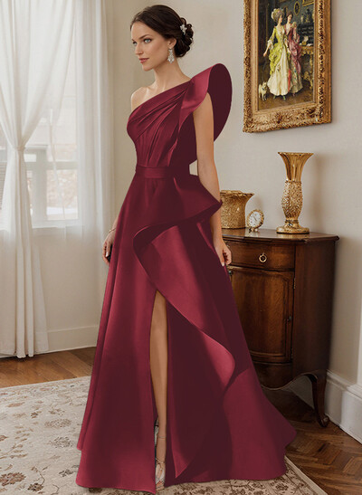 Simple One-Shoulder A-Line Evening Dresses