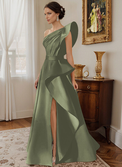 Simple One-Shoulder A-Line Evening Dresses