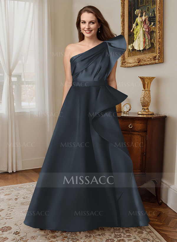 Simple One-Shoulder A-Line Evening Dresses