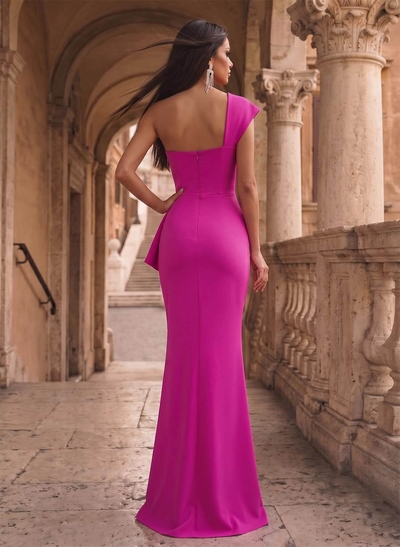 Sheath Sleeveless Elastic Satin Mother Of The Bride Dresses With Ruffle