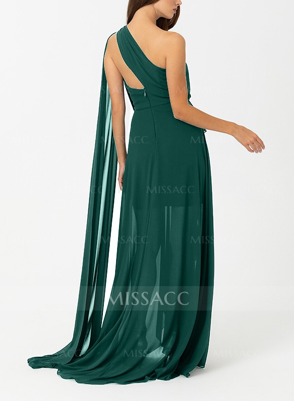 A-Line One-Shoulder Sleeveless Chiffon Mother Of The Bride Dresses