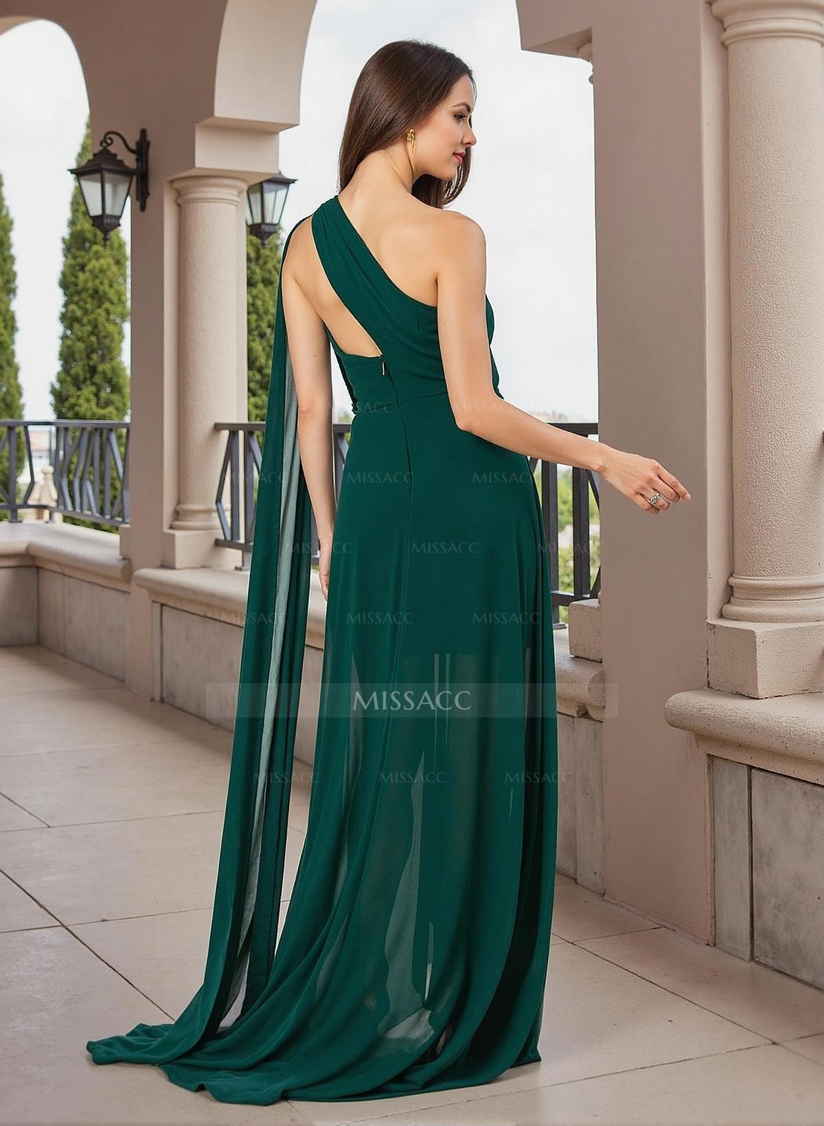 A-Line One-Shoulder Sleeveless Chiffon Mother Of The Bride Dresses