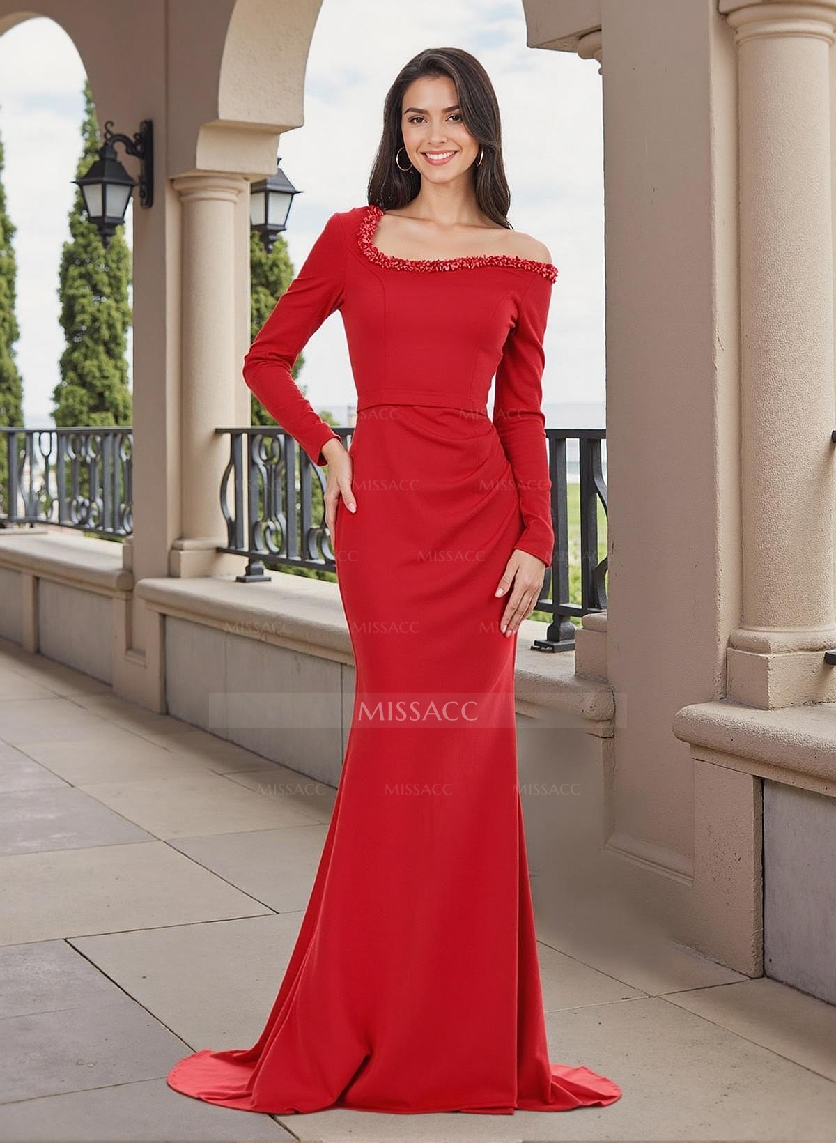 Trumpet/Mermaid Asymmetrical Elastic Satin Mother Of The Bride Dresses