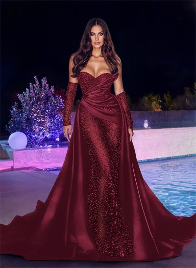 Sparkly Sequined Sexy Sweetheart Prom Dresses With Trumpet/Mermaid