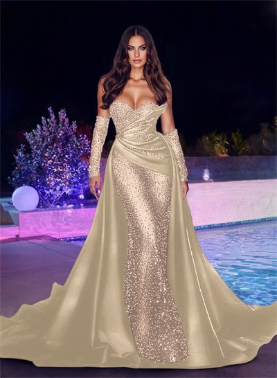 Sparkly Sequined Sexy Sweetheart Prom Dresses With Trumpet/Mermaid