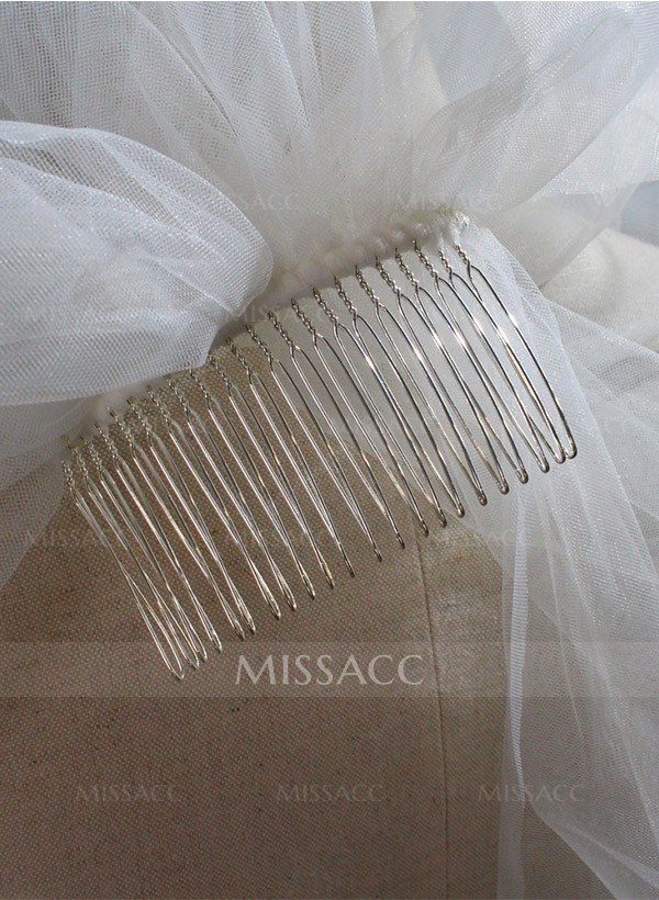 Cut Edge Two-Tier Chapel Bridal Veils