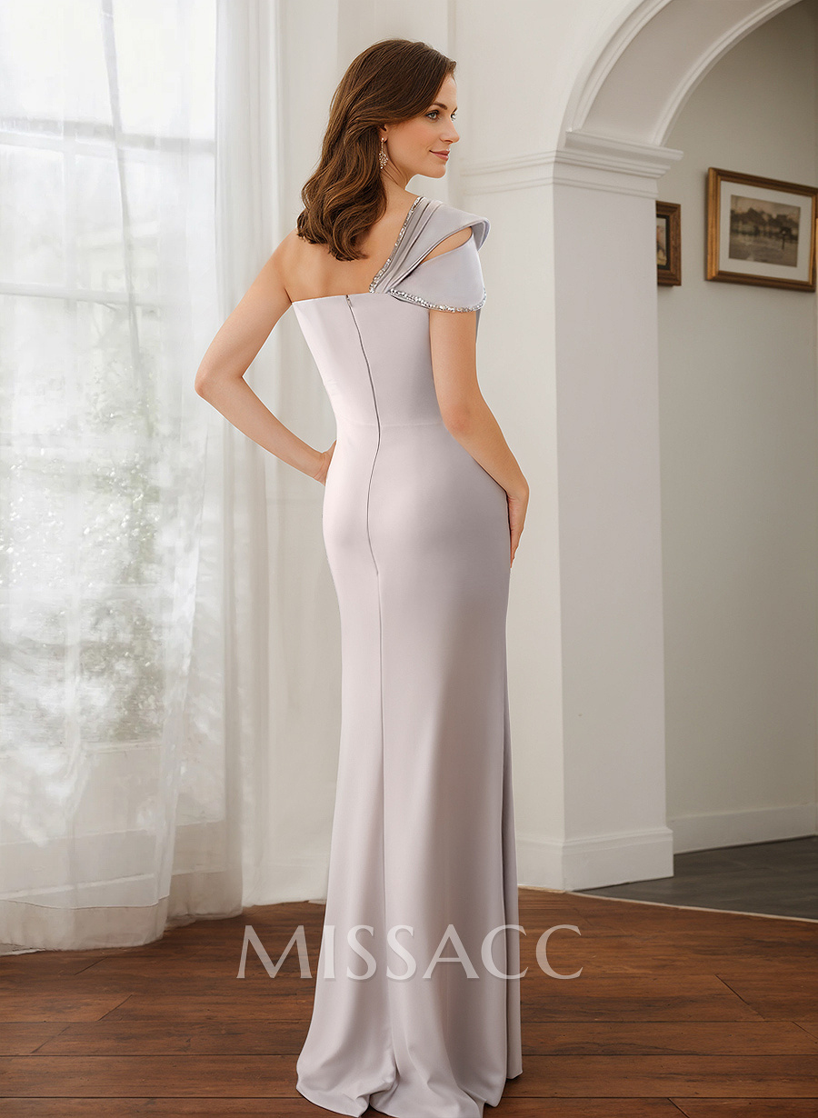 Trumpet/Mermaid One-Shoulder Elastic Satin Bridesmaid Dresses With Beading Trumpet/Mermaid One-Shoulder Elastic Satin Bridesmaid Dresses With Beading