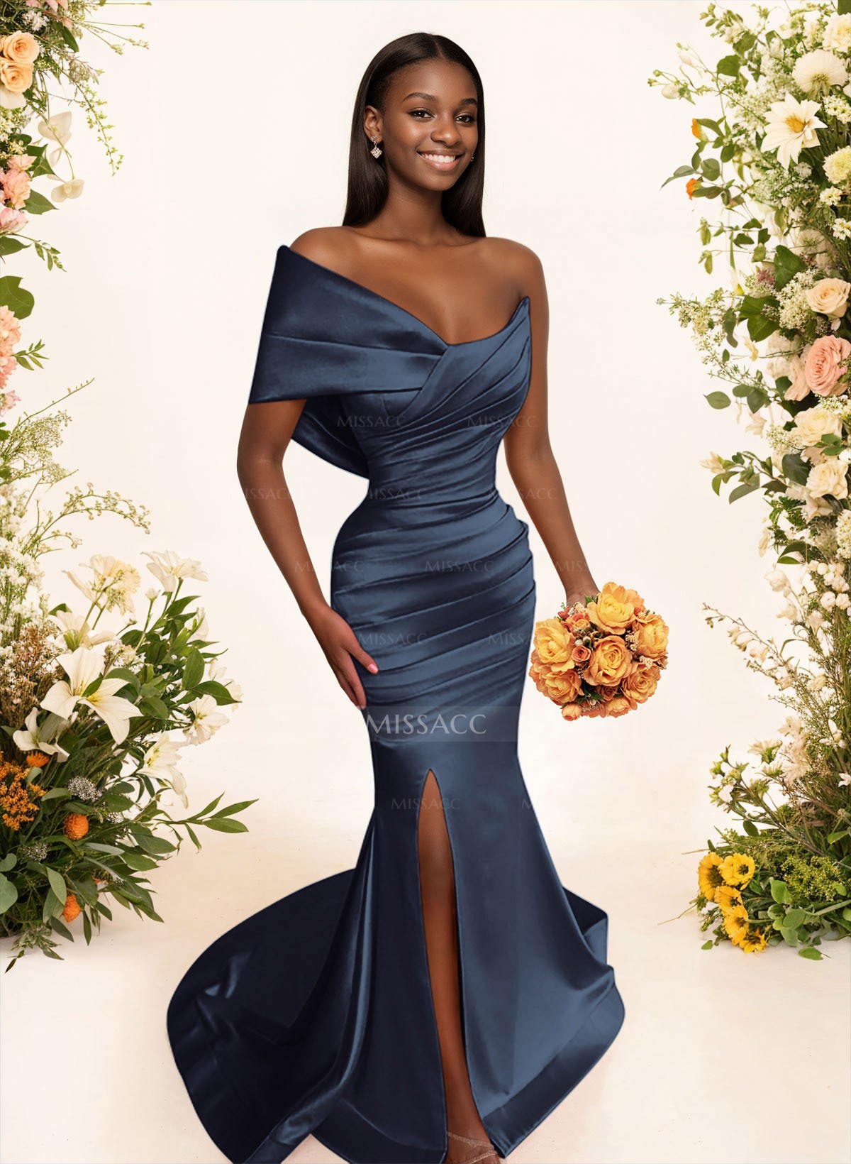 bridesmaid dresses navy blue and silver Navy Blue Bridesmaid DressesAzazie
