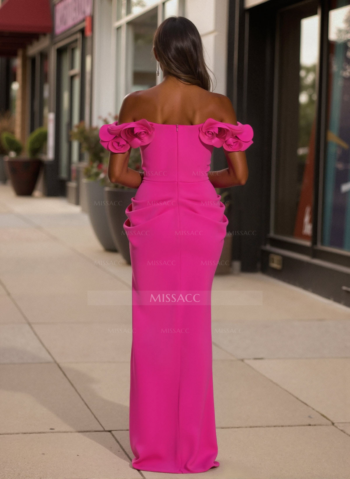 Trumpet/Mermaid Off-The-Shoulder Elastic Satin Bridesmaid Dresses With Ruffle