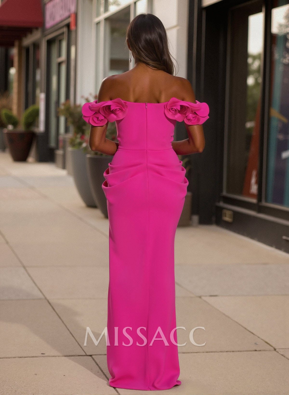 Trumpet/Mermaid Off-The-Shoulder Elastic Satin Bridesmaid Dresses With Ruffle Trumpet/Mermaid Off-The-Shoulder Elastic Satin Bridesmaid Dresses With Ruffle