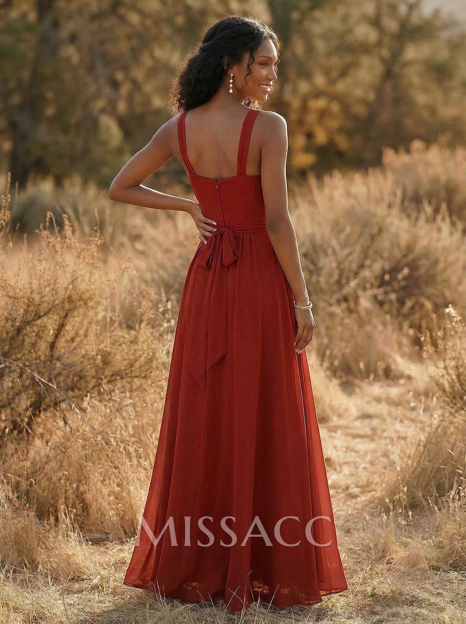 A-Line Halter Sleeveless Floor-Length Chiffon Bridesmaid Dresses A-Line Halter Sleeveless Floor-Length Chiffon Bridesmaid Dresses