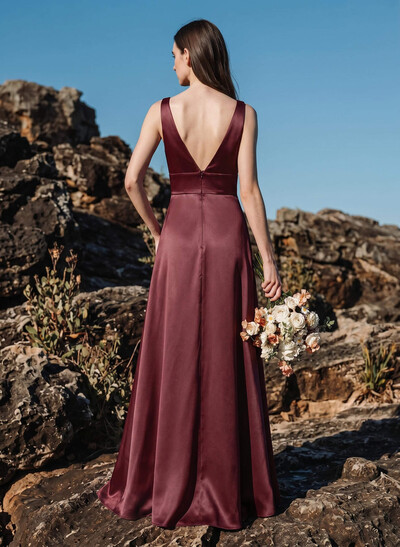 Trumpet/Mermaid Off-The-Shoulder Sleeveless Satin Bridesmaid Dresses