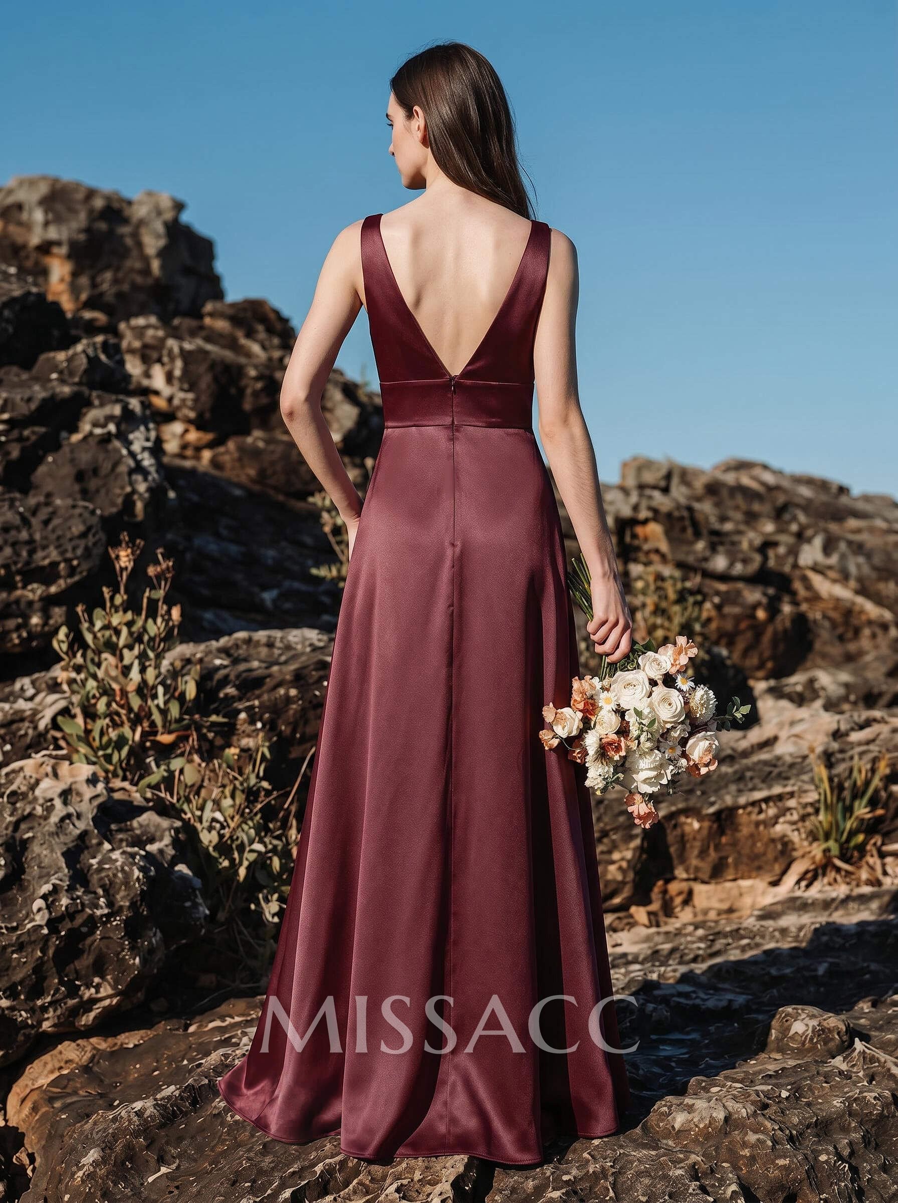 Trumpet/Mermaid Off-The-Shoulder Sleeveless Satin Bridesmaid Dresses