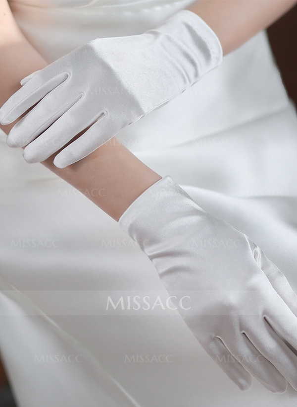 Fingertips Classic Length Satin Bridal Gloves