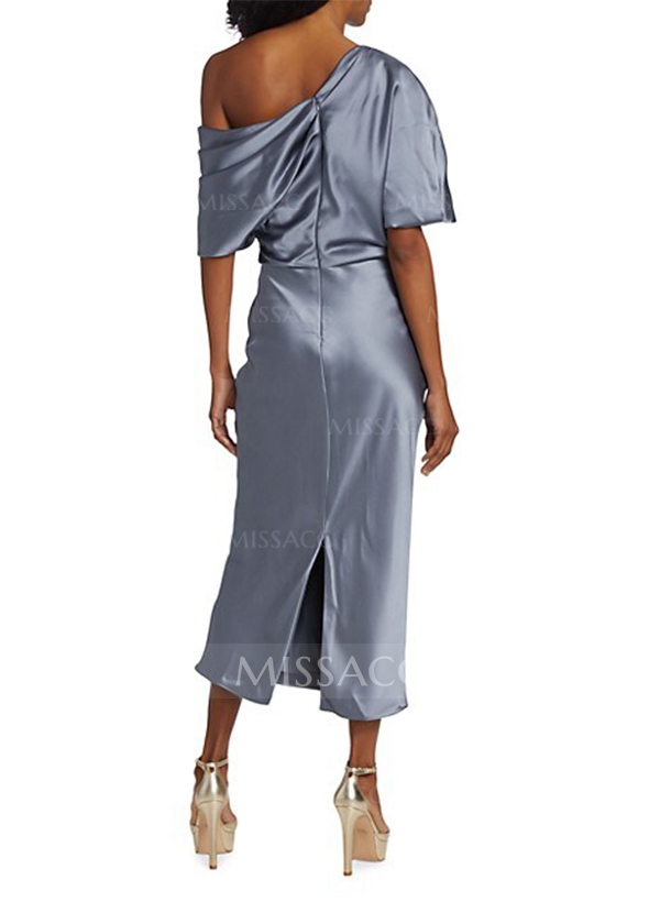 Sheath/Column Asymmetrical Neck Cocktail Dresses