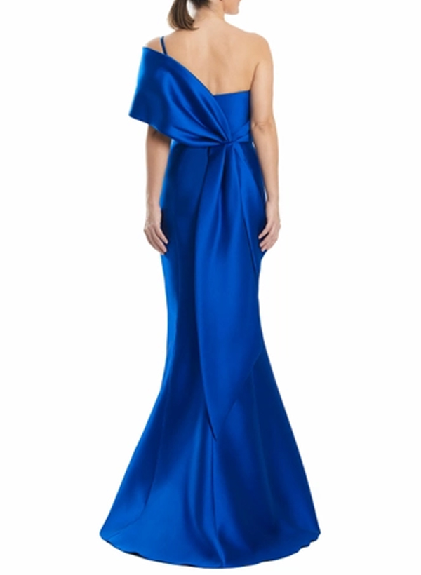 Trumpet/Mermaid One-Shoulder Satin Evening Dresses With Bow(s)