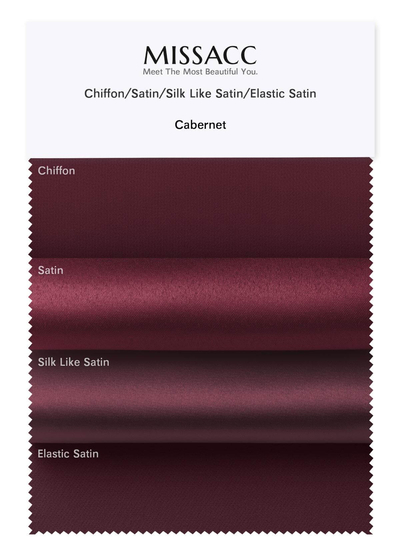 4 Kinds Of Fabrics (Satin/Chiffon/Silk Like Satin/Elastic Satin) In One Piece