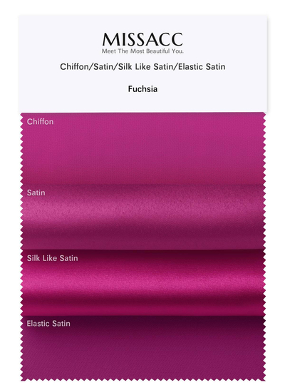 4 Kinds Of Fabrics (Satin/Chiffon/Silk Like Satin/Elastic Satin) In One Piece