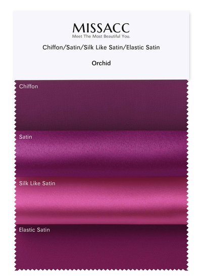 4 Kinds Of Fabrics (Satin/Chiffon/Silk Like Satin/Elastic Satin) In One Piece