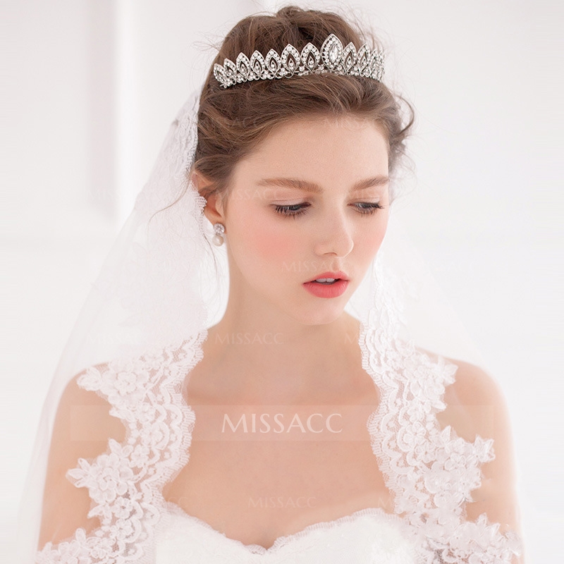 Luxurious Wedding Crowns & Tiaras With Rhinestone Bridal Headpieces