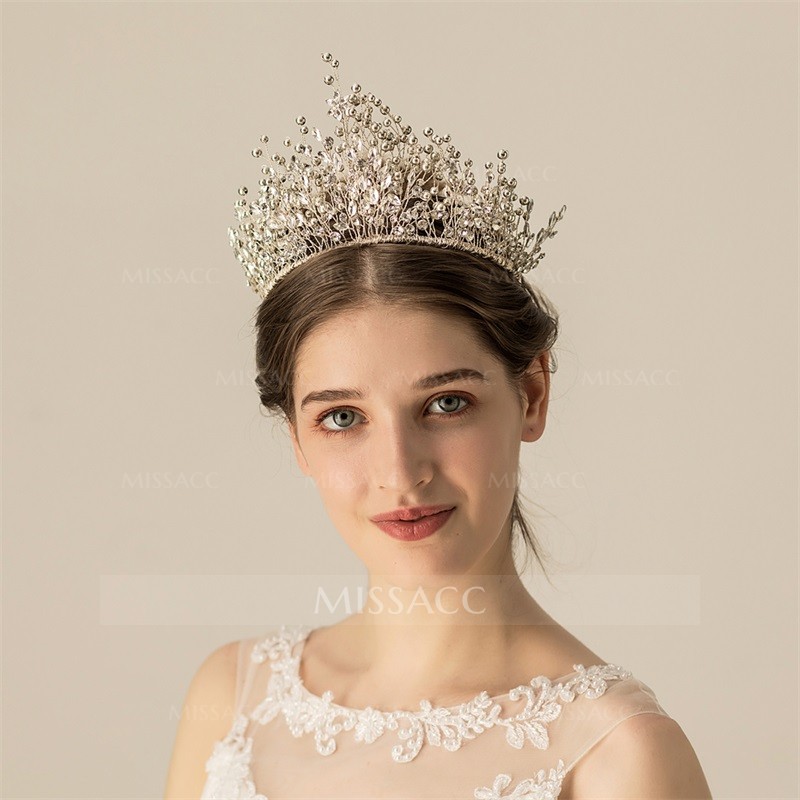 Luxurious Wedding Crowns & Tiaras With Rhinestone Bridal Headpieces