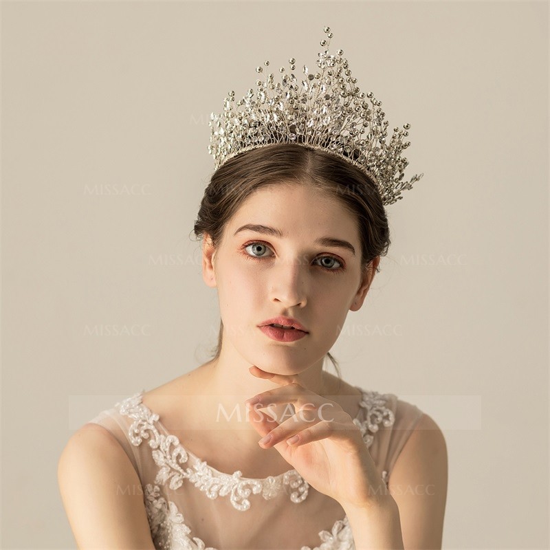 Luxurious Wedding Crowns & Tiaras With Rhinestone Bridal Headpieces