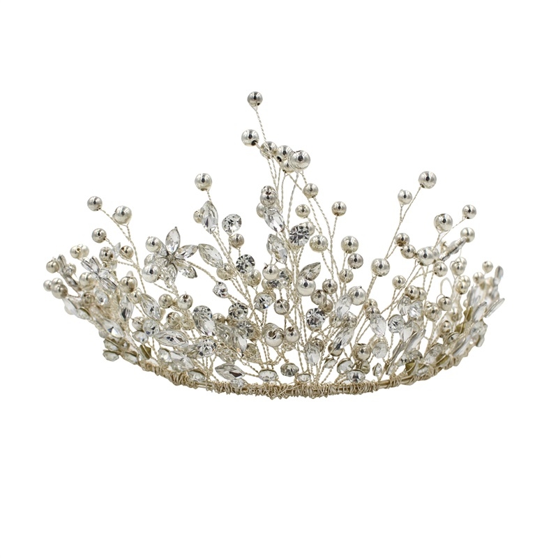 Luxurious Wedding Crowns & Tiaras With Rhinestone Bridal Headpieces