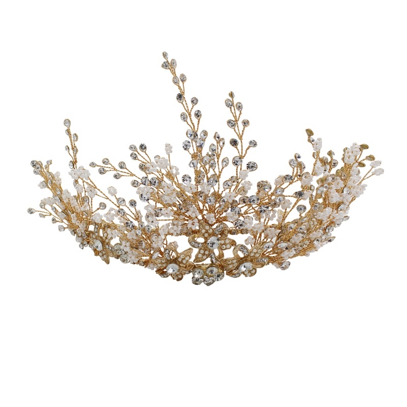 Luxurious Wedding Crowns & Tiaras With Rhinestone Bridal Headpieces