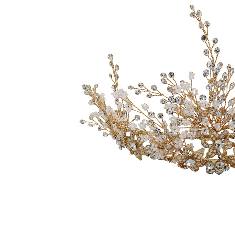 Luxurious Wedding Crowns & Tiaras With Rhinestone Bridal Headpieces