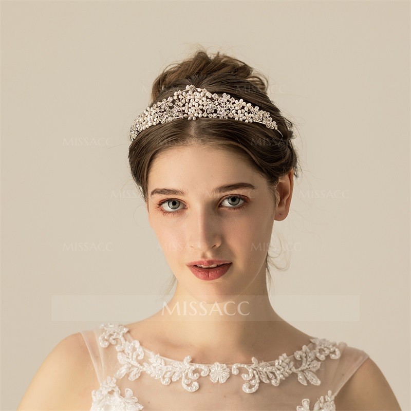 Luxurious Wedding Crowns & Tiaras With Rhinestone Bridal Headpieces