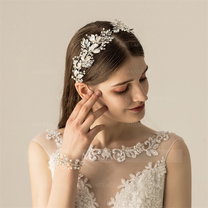 Sweet Wedding Headbands With Pearl Bridal Headpieces