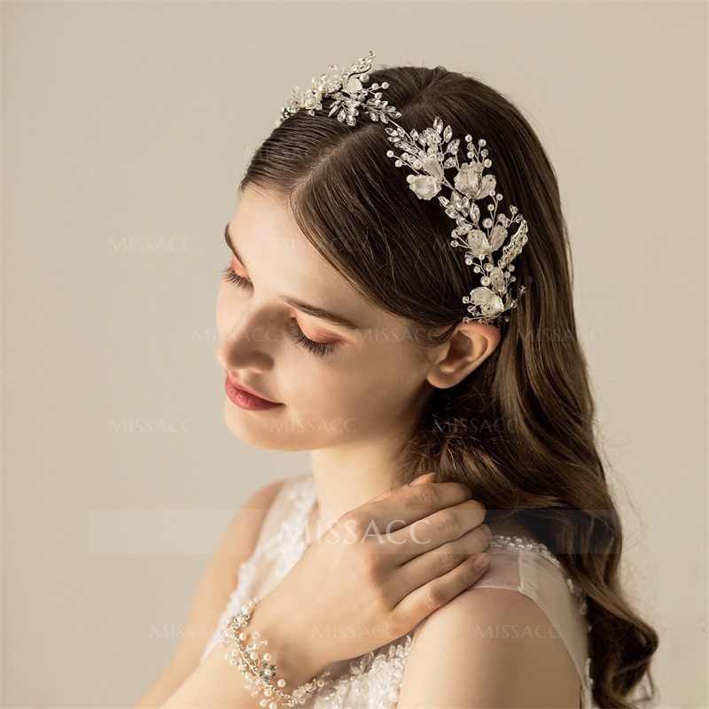 Sweet Wedding Headbands With Pearl Bridal Headpieces