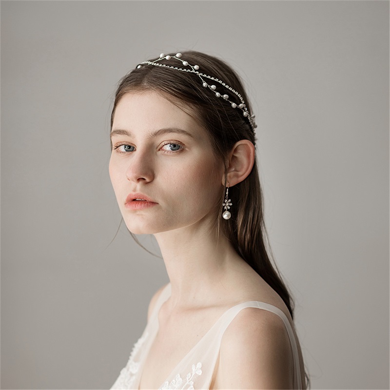 Simple Wedding Headbands With Pearl Bridal Headpieces