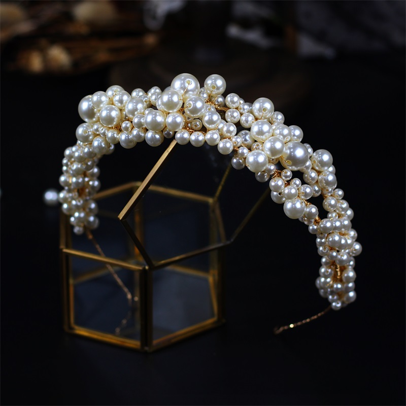 Luxurious Wedding Headbands With Pearl Bridal Headpieces