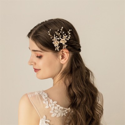 Wedding Hairpins With Pearl Bridal Headpieces (Set Of 2)