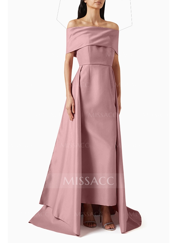 Sheath/Column Sweep Train Satin Mother Of The Bride Dresses