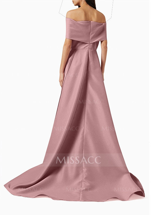 Sheath/Column Sweep Train Satin Mother Of The Bride Dresses