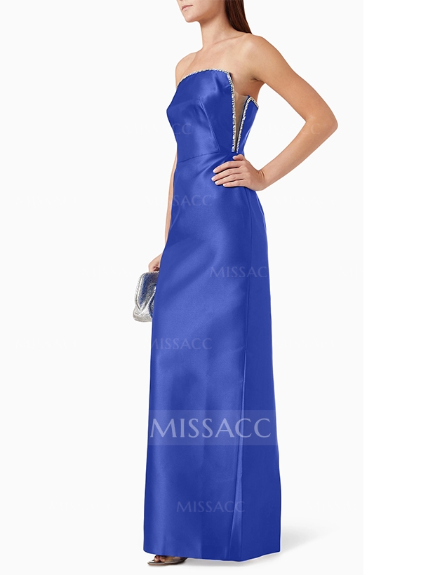 Sheath/Column Floor-Length Satin Mother Of The Bride Dresses