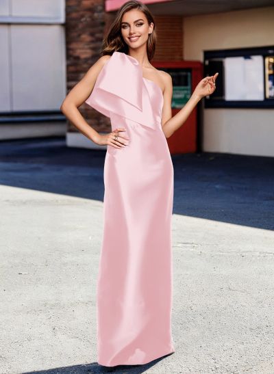 Sheath/Column Satin Mother Of The Bride Dresses With Bow(s)