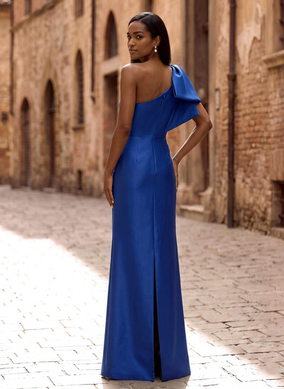 Satin Sheath/Column Mother Of The Bride Dresses With Bows