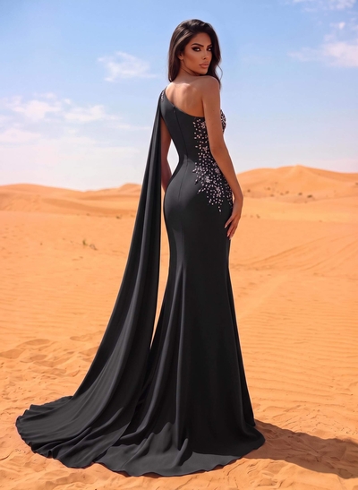 Sheath/Column Elastic Satin Mother Of The Bride Dresses With Beading
