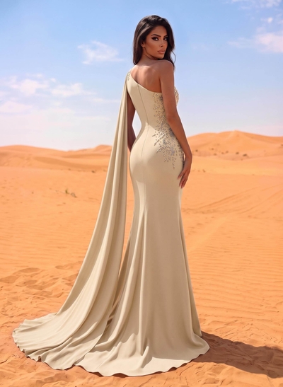 Sheath/Column Elastic Satin Mother Of The Bride Dresses With Beading