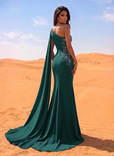 Sheath/Column Elastic Satin Mother Of The Bride Dresses With Beading