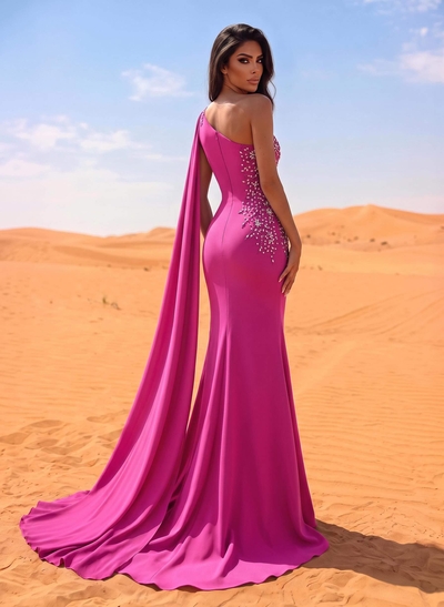 Sheath/Column Stretch Satin Mother of the Bride Dresses with Beaded Detailing