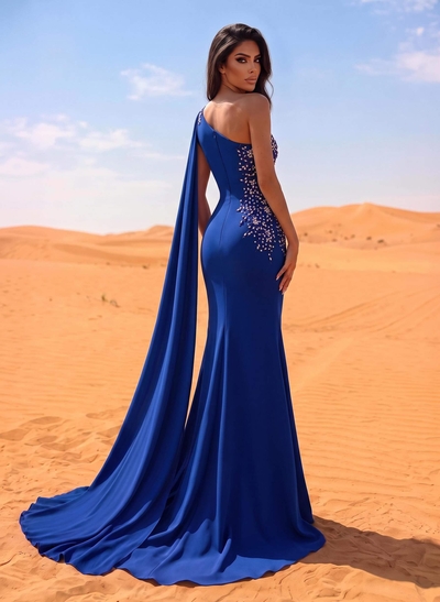 Sheath/Column Elastic Satin Mother Of The Bride Dresses With Beading