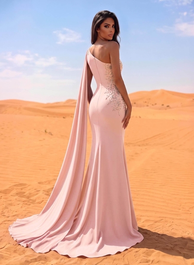 Sheath/Column Elastic Satin Mother Of The Bride Dresses With Beading