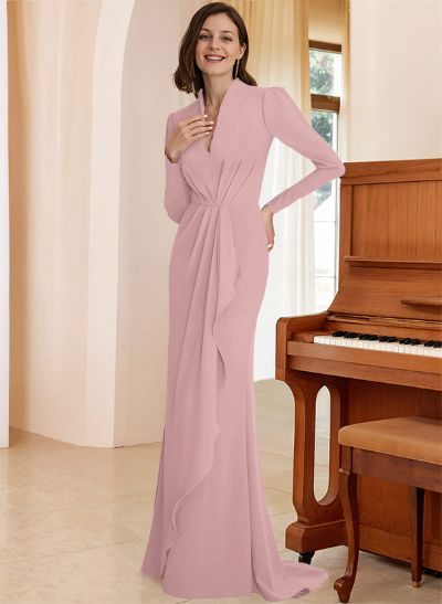 Sheath/Column Elastic Satin Mother Of The Bride Dresses With Back Hole