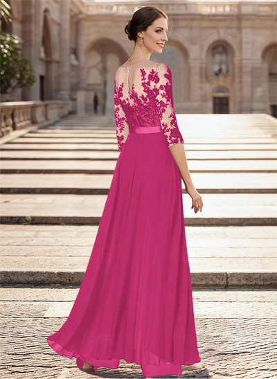 Illusion Neck Detachable Length Chiffon Mother Of The Bride Jumpsuit With Appliques Lace